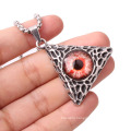 New Style Stainless Steel Jewelry Silver Black Charms Big Eye Monster Pendants Gothic Style Triangle Eye Necklace